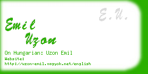 emil uzon business card